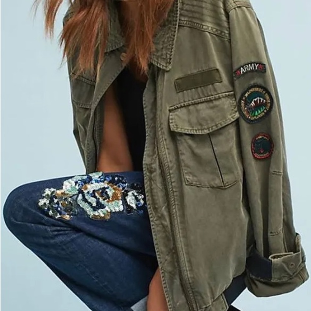 Anthropologie Pilcro Sequin Slim Boyfriend Jean